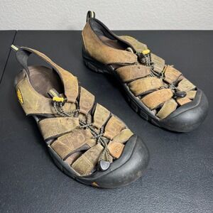 Keen Newport Mens Brown Leather Waterproof Fisherman Sandals‎ Size 12 1001870